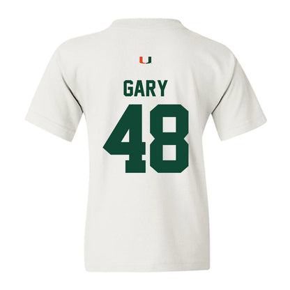 Miami - NCAA Baseball : Bennett Gary - Classic Shersey Youth T-Shirt-1