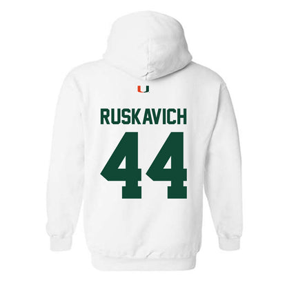 Miami - NCAA Football : Owen Ruskavich - Classic Shersey Hooded Sweatshirt-1