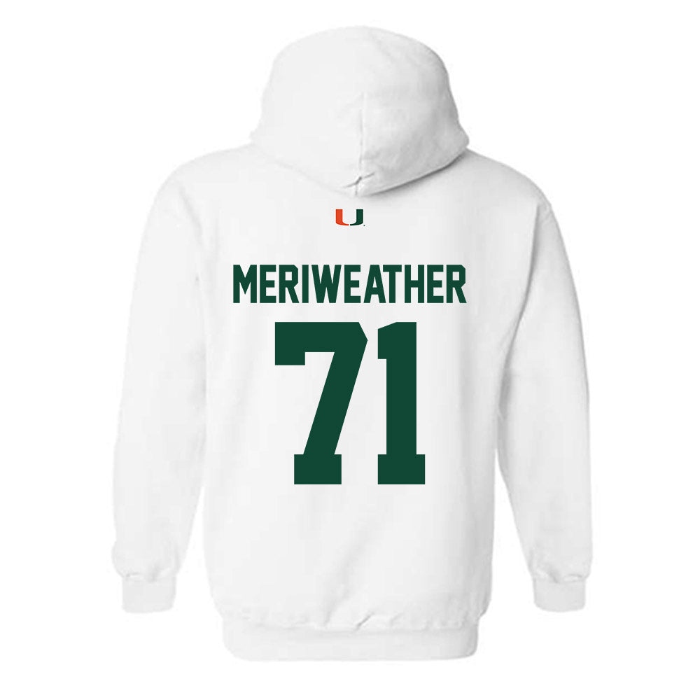 Miami - NCAA Football : Jamal Meriweather - Classic Shersey Hooded Sweatshirt-1