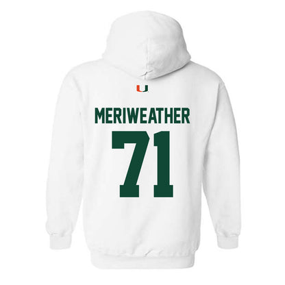 Miami - NCAA Football : Jamal Meriweather - Classic Shersey Hooded Sweatshirt-1