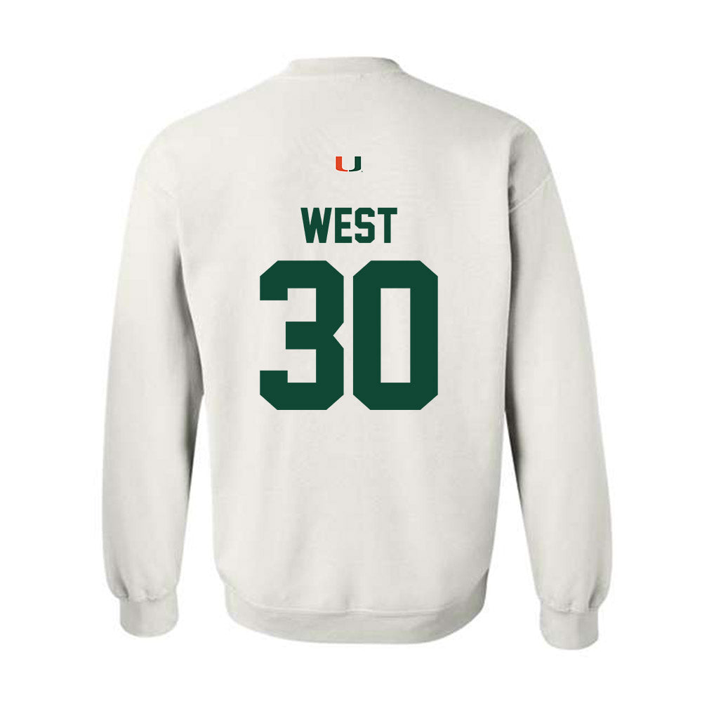 Miami - NCAA Baseball : Brylan West - Classic Shersey Crewneck Sweatshirt-1