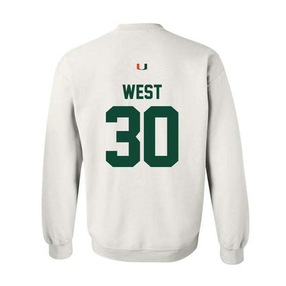 Miami - NCAA Baseball : Brylan West - Classic Shersey Crewneck Sweatshirt-1