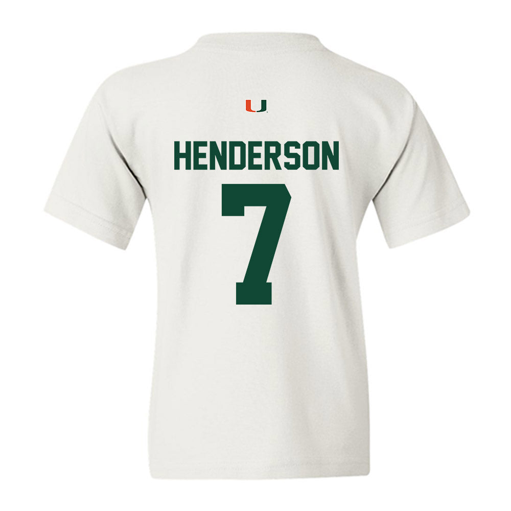 Miami - NCAA Men's Basketball : Shelton Henderson - Classic Shersey Youth T-Shirt-1
