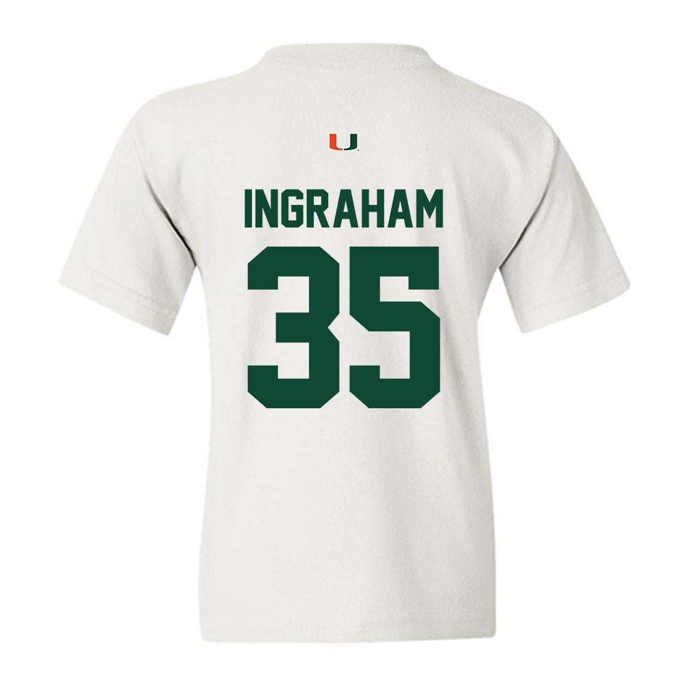 Miami - NCAA Football : Monroe Ingraham - Classic Shersey Youth T-Shirt-1