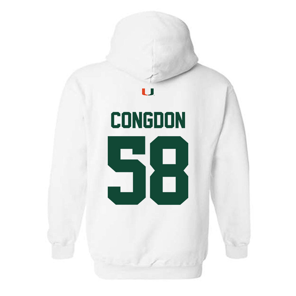 Miami - NCAA Football : Ben Congdon - Classic Shersey Hooded Sweatshirt-1