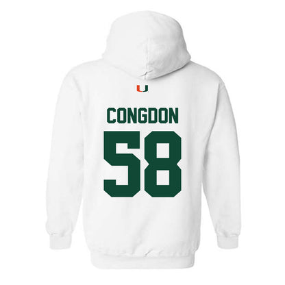 Miami - NCAA Football : Ben Congdon - Classic Shersey Hooded Sweatshirt-1