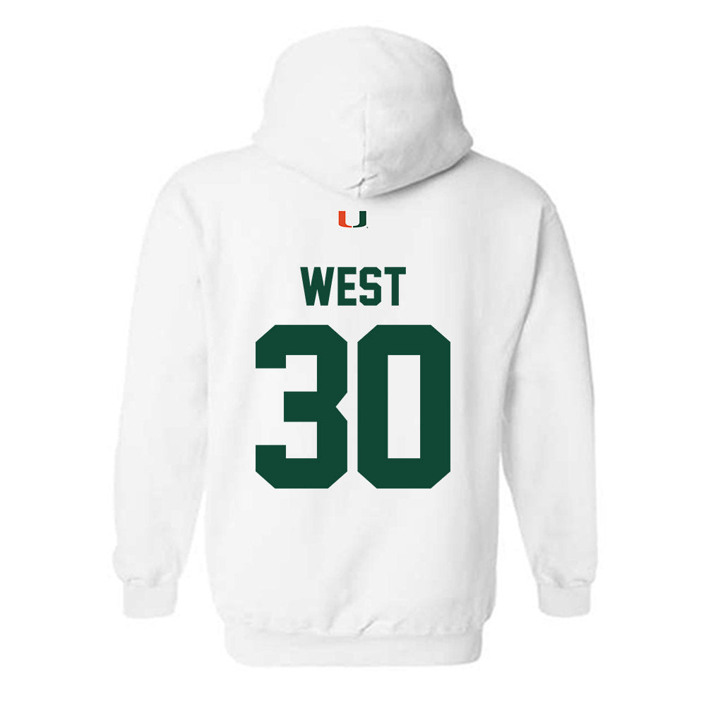 Miami - NCAA Baseball : Brylan West - Classic Shersey Hooded Sweatshirt-1