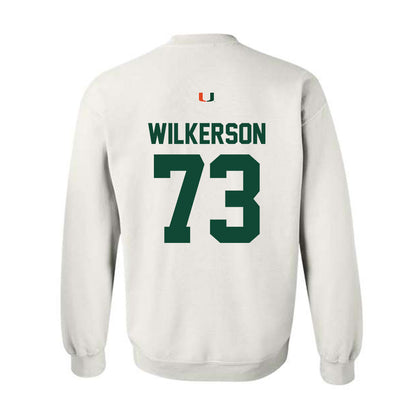Miami - NCAA Football : Jaden Wilkerson - Classic Shersey Crewneck Sweatshirt-1