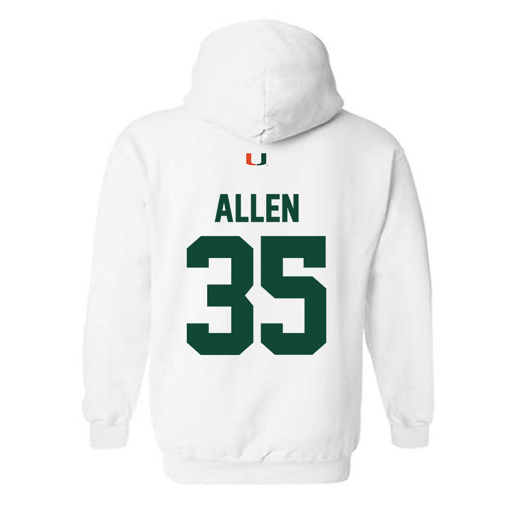 Miami - NCAA Men's Basketball : Dante Allen - Classic Shersey Hooded Sweatshirt-1