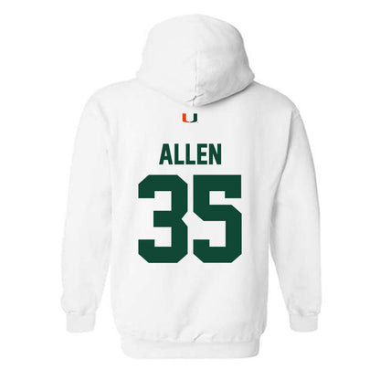 Miami - NCAA Men's Basketball : Dante Allen - Classic Shersey Hooded Sweatshirt-1