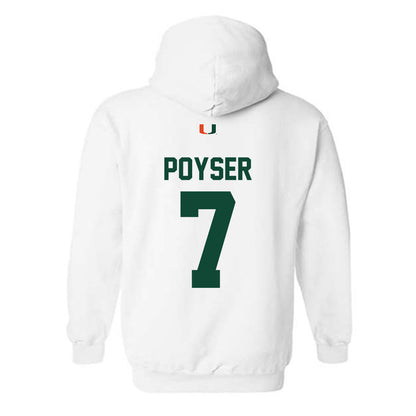 Miami - NCAA Football : Zechariah Poyser - Classic Shersey Hooded Sweatshirt-1