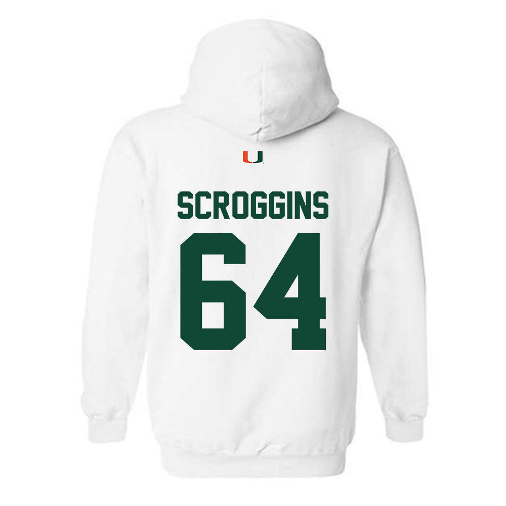 Miami - NCAA Football : Ralph Scroggins - Classic Shersey Hooded Sweatshirt-1