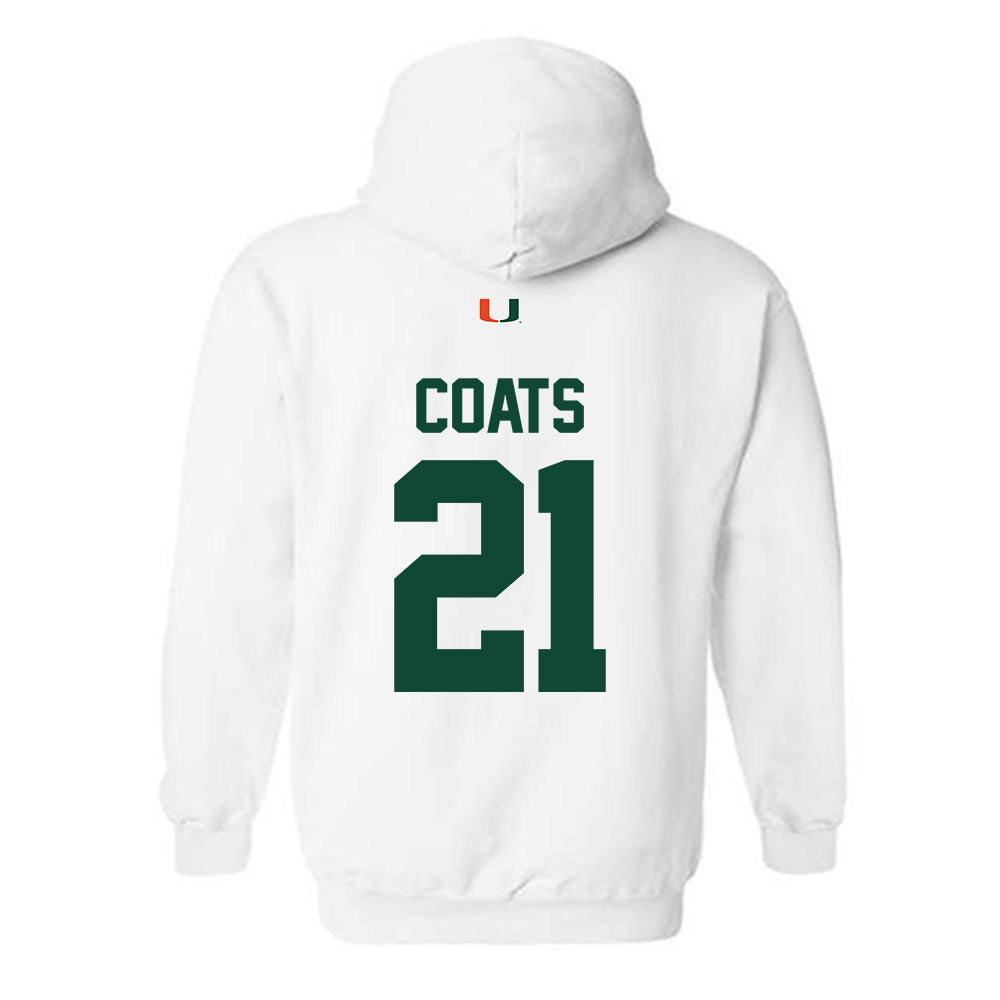 Miami - NCAA Baseball : TJ Coats - Classic Shersey Hooded Sweatshirt-1