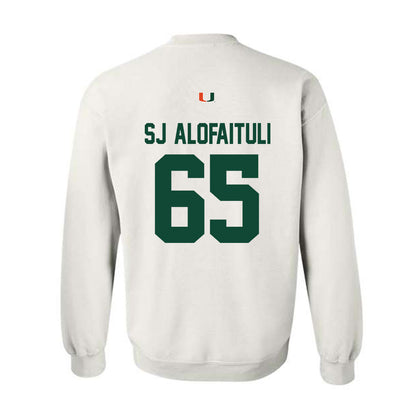 Miami - NCAA Football : Seuseu "SJ" Alofaituli - Classic Shersey Crewneck Sweatshirt-1