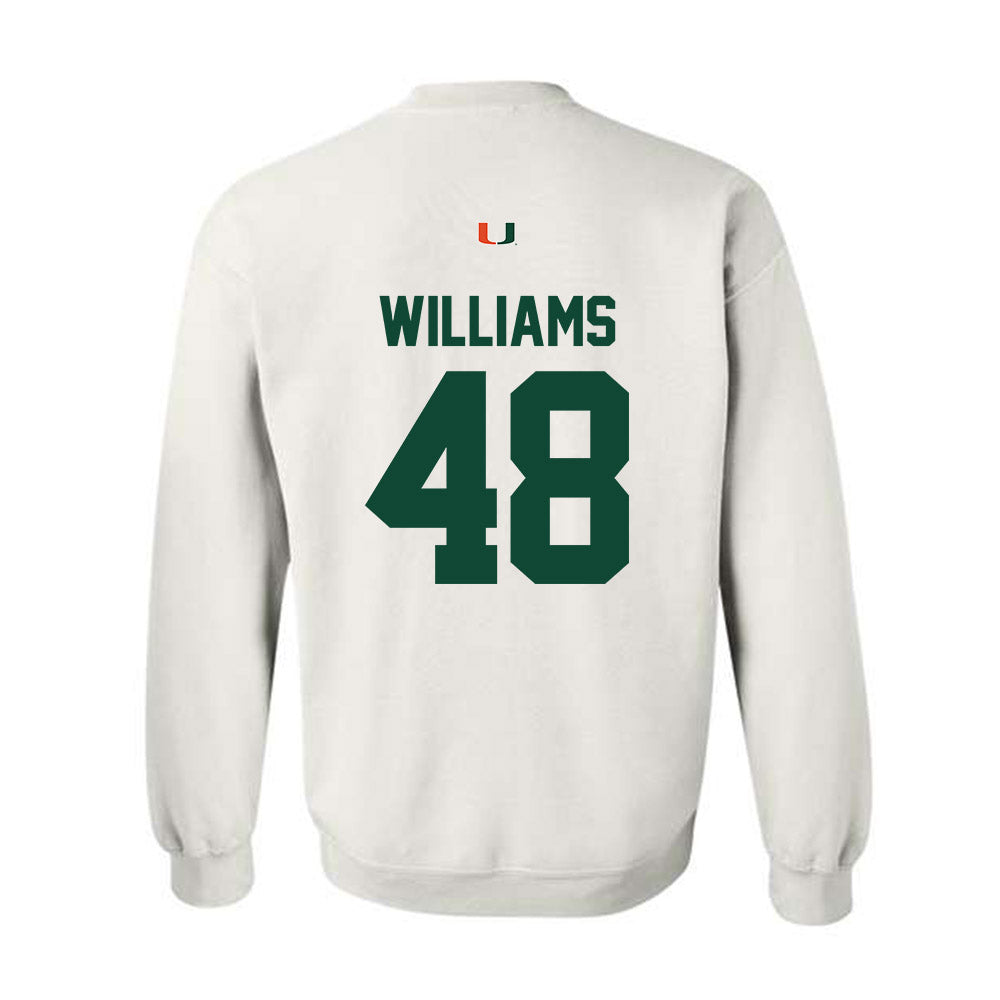Miami - NCAA Football : Andres Williams - Classic Shersey Crewneck Sweatshirt-1