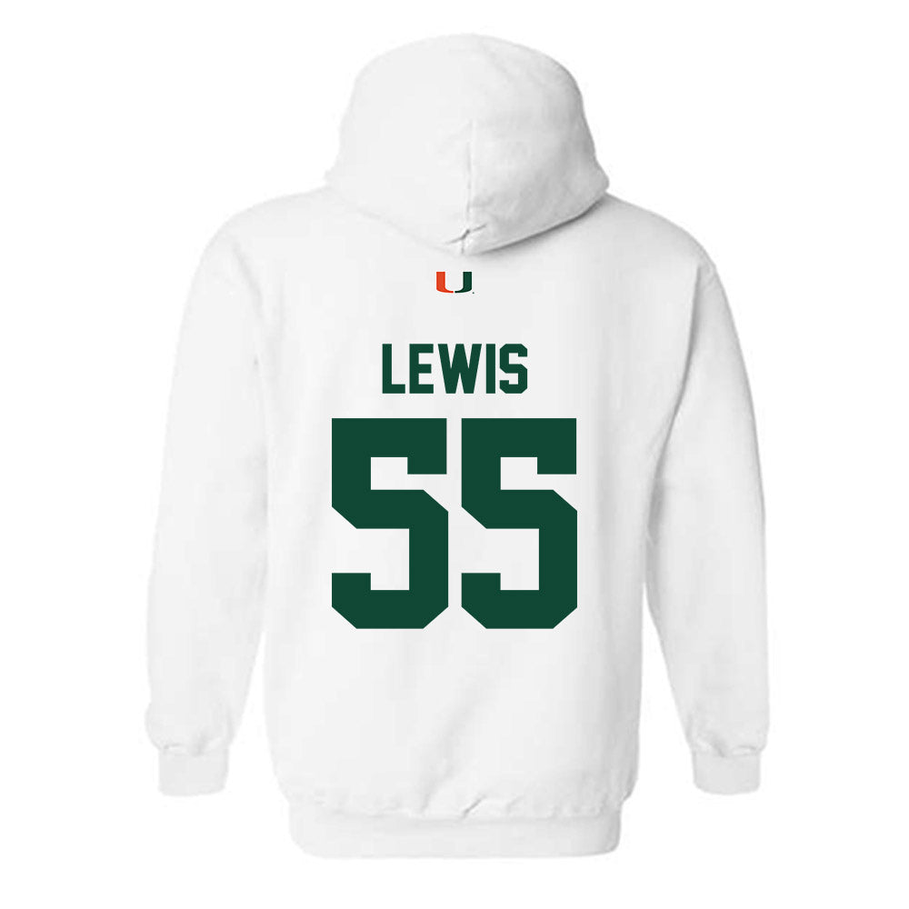 Miami - NCAA Men's Basketball : Acaden Lewis - Classic Shersey Hooded Sweatshirt-1