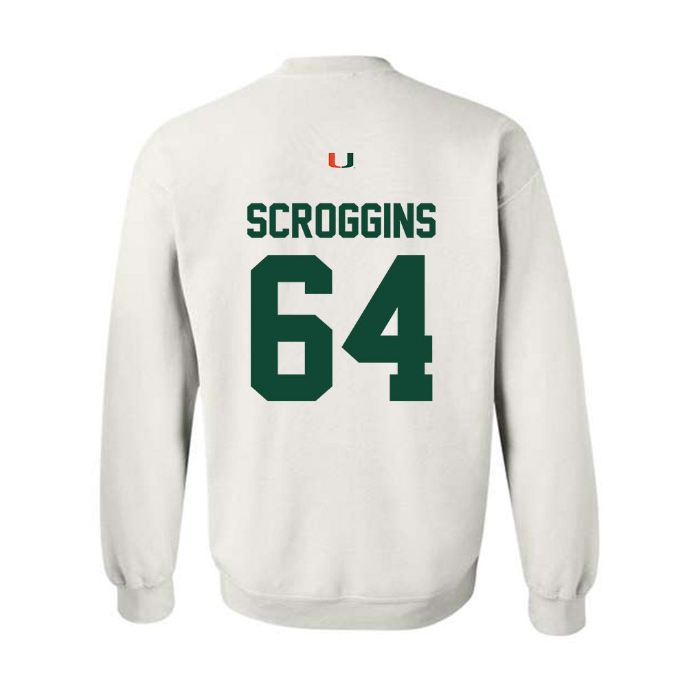 Miami - NCAA Football : Ralph Scroggins - Classic Shersey Crewneck Sweatshirt-1