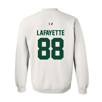 Miami - NCAA Football : DeAnthony Lafayette - Classic Shersey Crewneck Sweatshirt-1