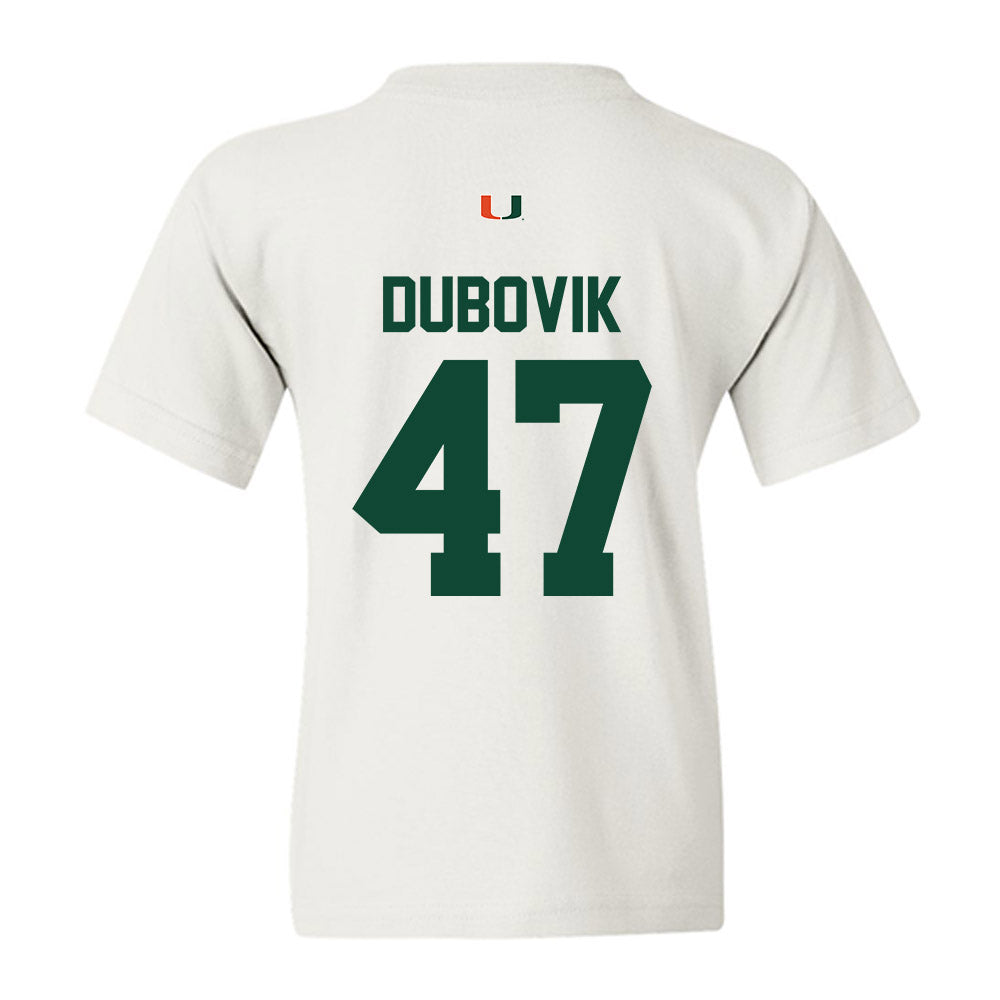 Miami - NCAA Baseball : Dylan Dubovik - Classic Shersey Youth T-Shirt-1