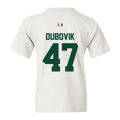 Miami - NCAA Baseball : Dylan Dubovik - Classic Shersey Youth T-Shirt-1