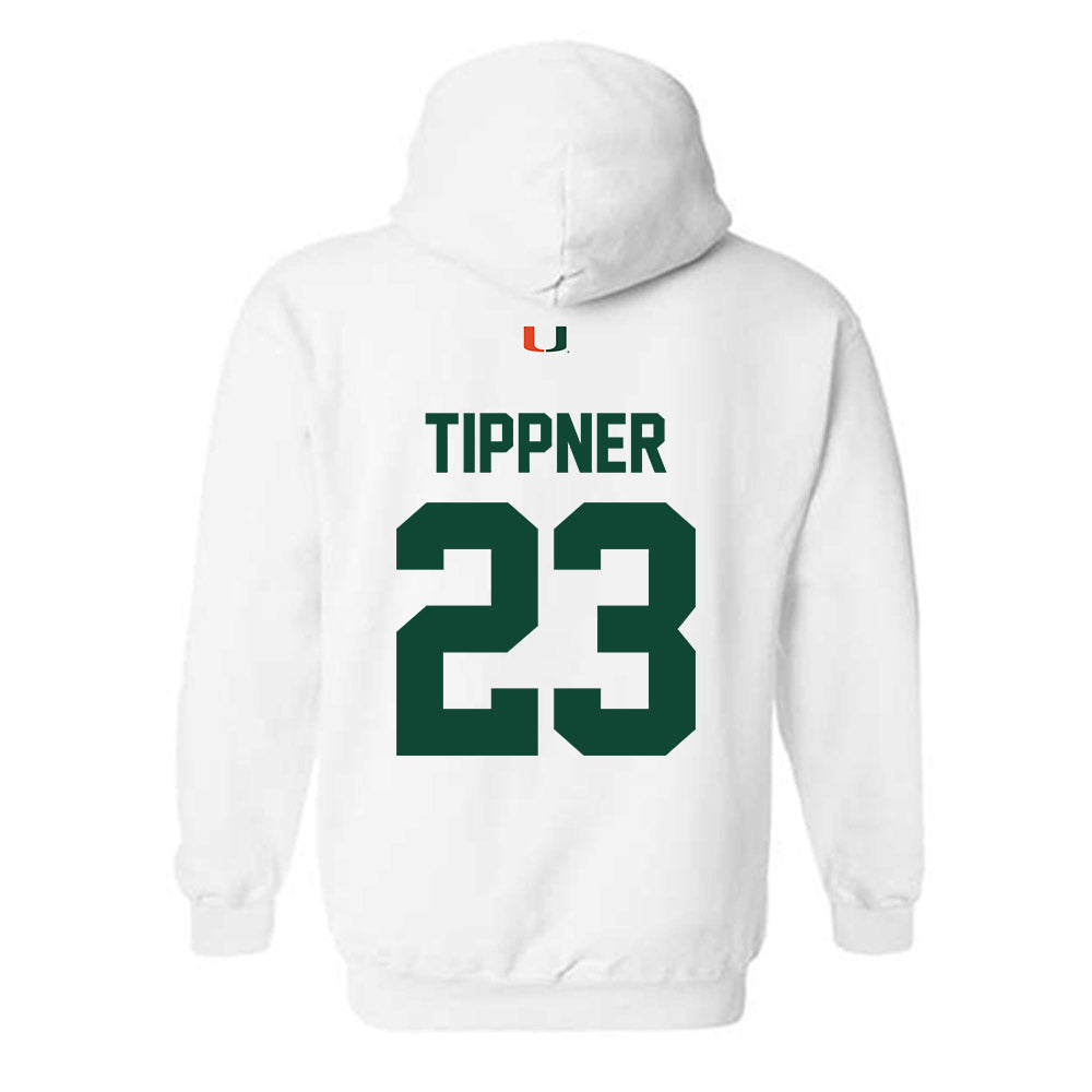 Miami - NCAA Women's Basketball : Meredith Tippner - Classic Shersey Hooded Sweatshirt-1