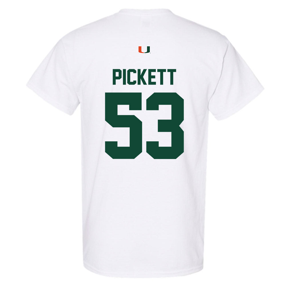 Miami - NCAA Football : Canon Pickett - Classic Shersey T-Shirt-1