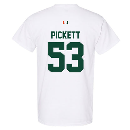 Miami - NCAA Football : Canon Pickett - Classic Shersey T-Shirt-1
