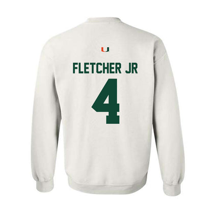 Miami - NCAA Football : Mark Fletcher Jr - Classic Shersey Crewneck Sweatshirt-1