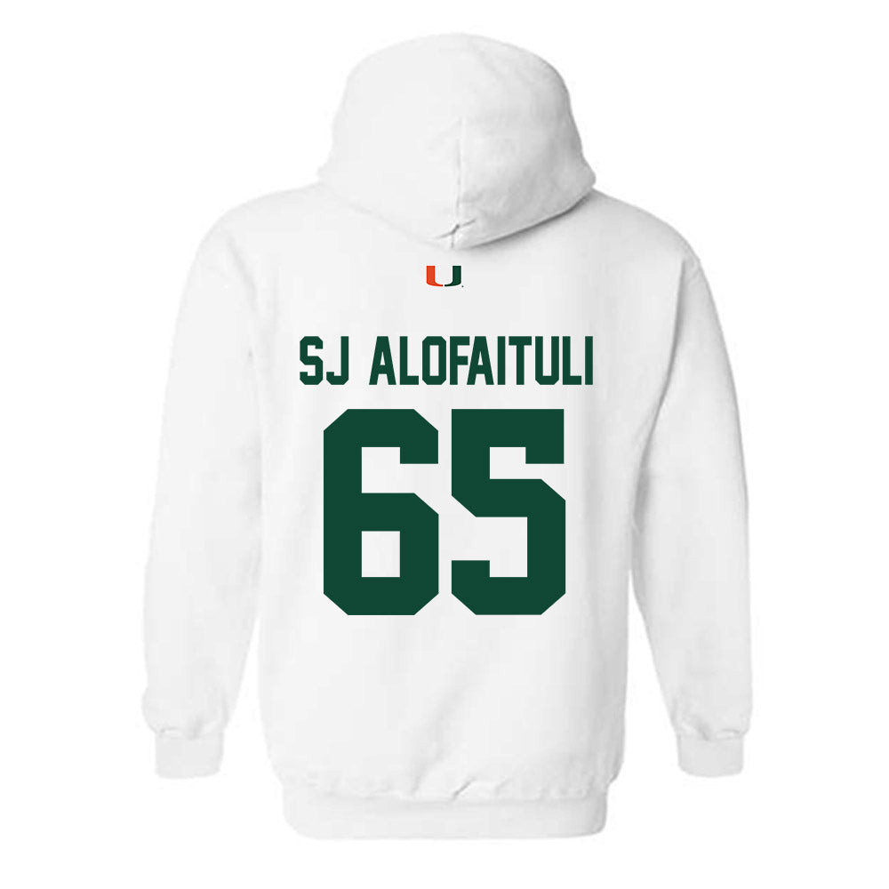 Miami - NCAA Football : Seuseu "SJ" Alofaituli - Classic Shersey Hooded Sweatshirt-1