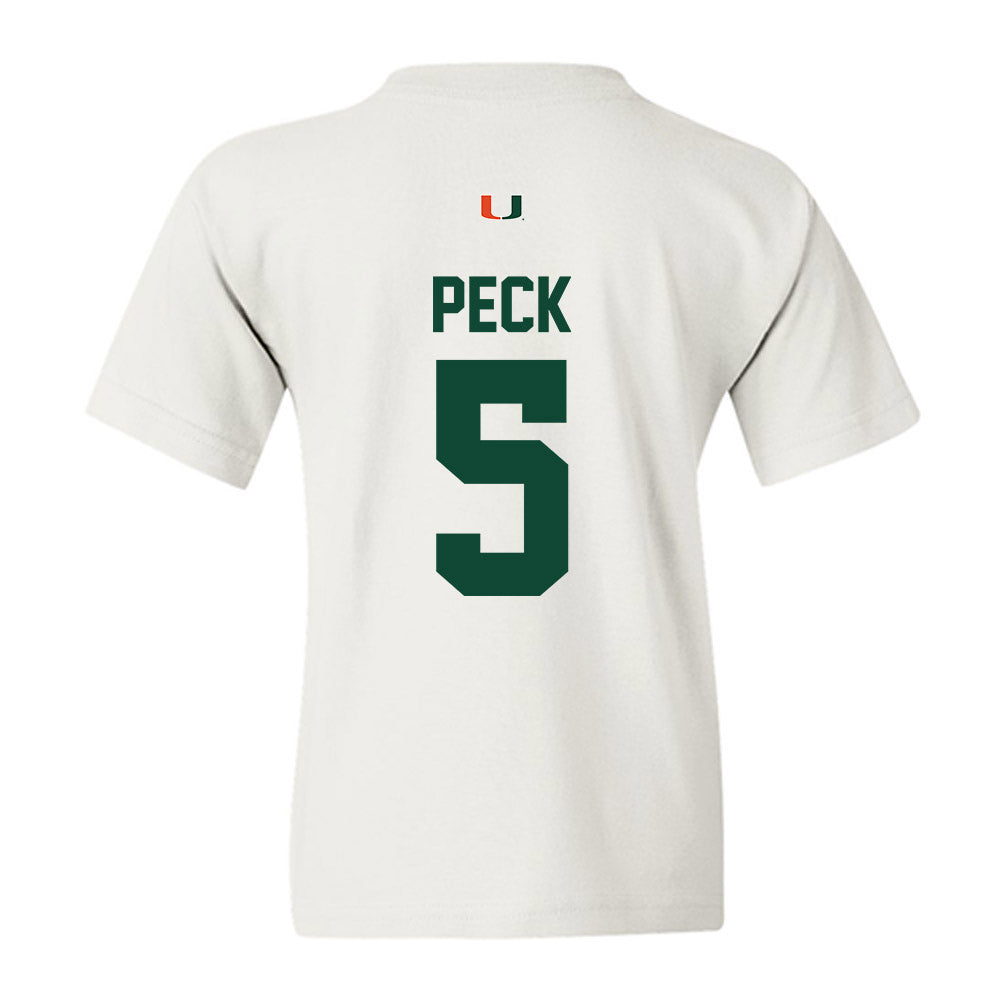 Miami - NCAA Women's Soccer : Amanda Peck - Classic Shersey Youth T-Shirt-1
