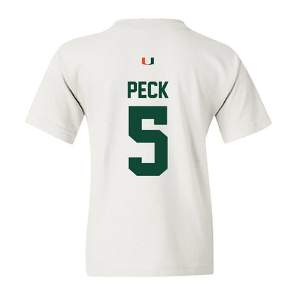 Miami - NCAA Women's Soccer : Amanda Peck - Classic Shersey Youth T-Shirt-1