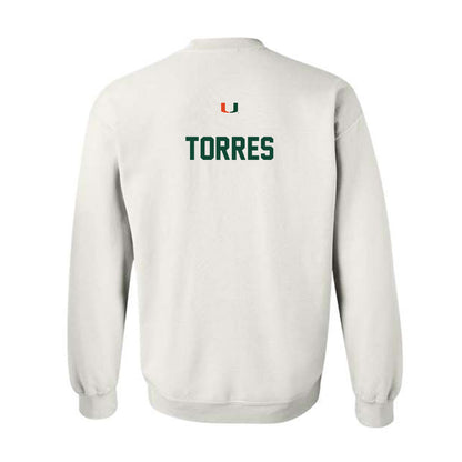 Miami - NCAA Men's Track & Field : Evan Torres - Classic Shersey Crewneck Sweatshirt-1