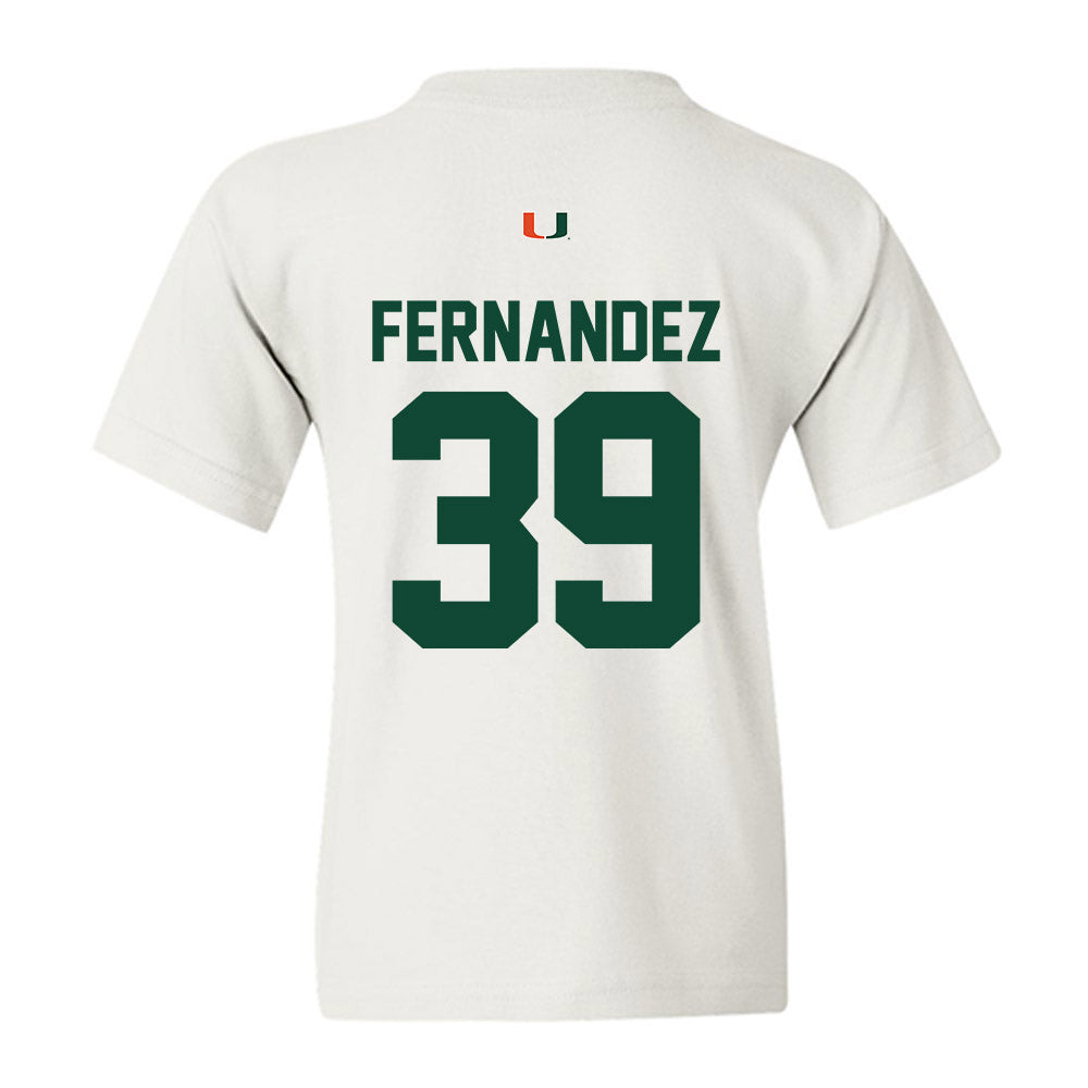 Miami - NCAA Baseball : Michael Fernandez - Classic Shersey Youth T-Shirt-1