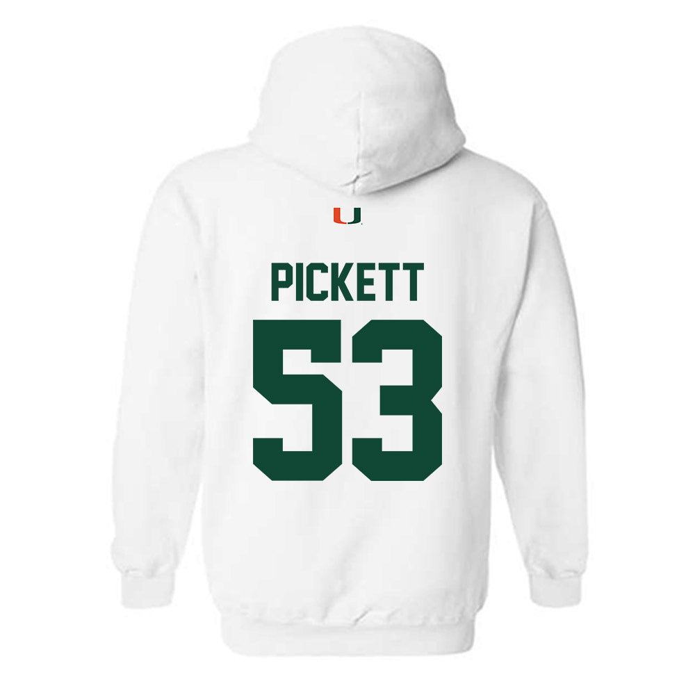 Miami - NCAA Football : Canon Pickett - Classic Shersey Hooded Sweatshirt-1