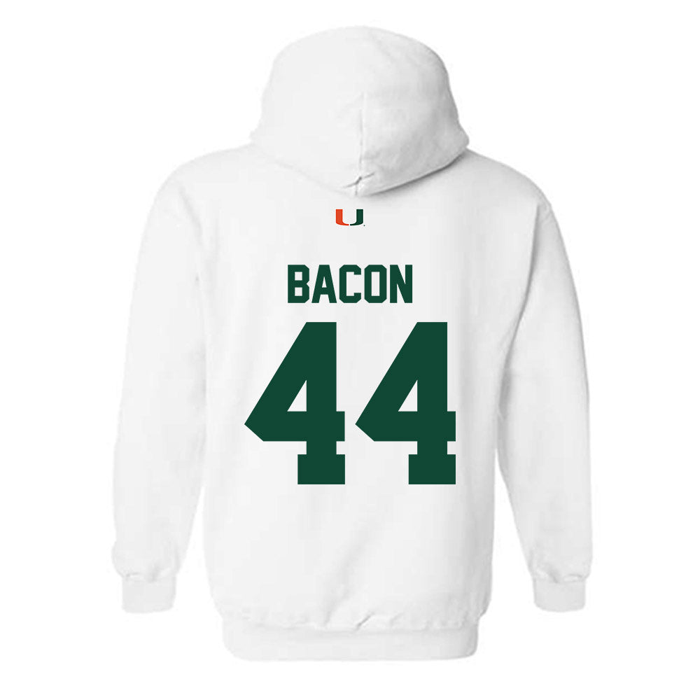 Miami - NCAA Football : Tyson Bacon - Classic Shersey Hooded Sweatshirt-1