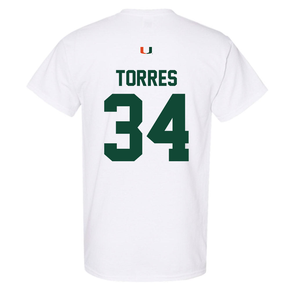 Miami - NCAA Baseball : Michael Torres - Classic Shersey T-Shirt-1