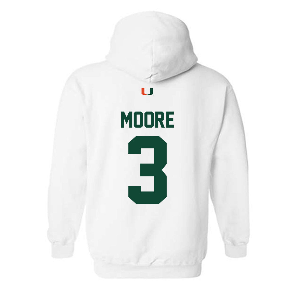Miami - NCAA Football : Joshua Moore - Classic Shersey Hooded Sweatshirt-1