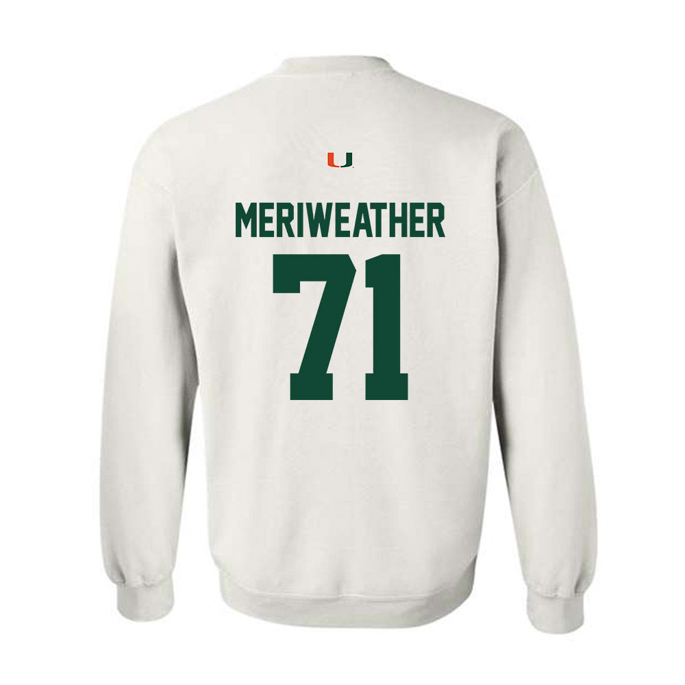 Miami - NCAA Football : Jamal Meriweather - Classic Shersey Crewneck Sweatshirt-1