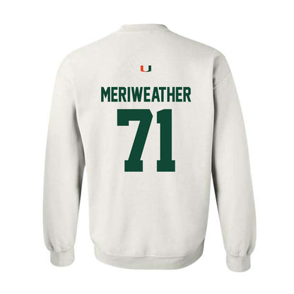 Miami - NCAA Football : Jamal Meriweather - Classic Shersey Crewneck Sweatshirt-1