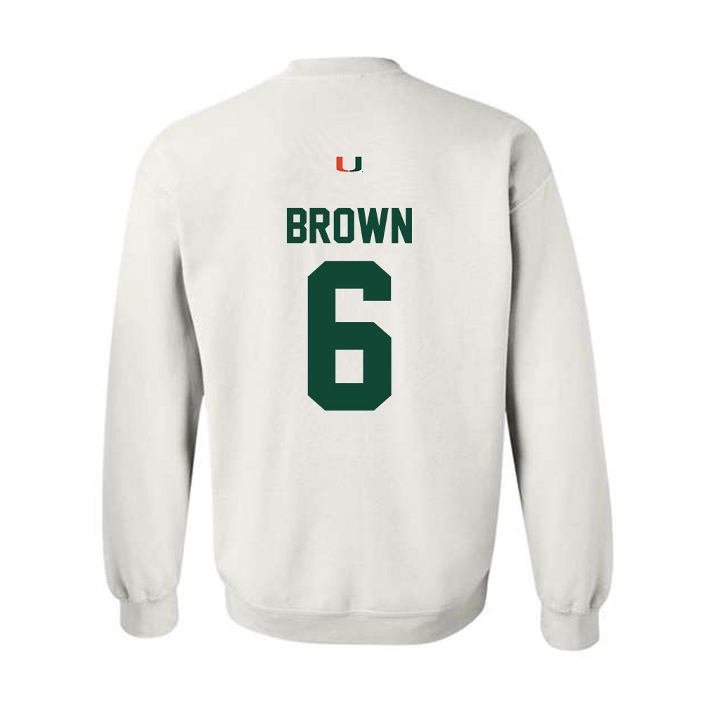 Miami - NCAA Football : CharMar Brown - Classic Shersey Crewneck Sweatshirt-1