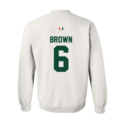 Miami - NCAA Football : CharMar Brown - Classic Shersey Crewneck Sweatshirt-1