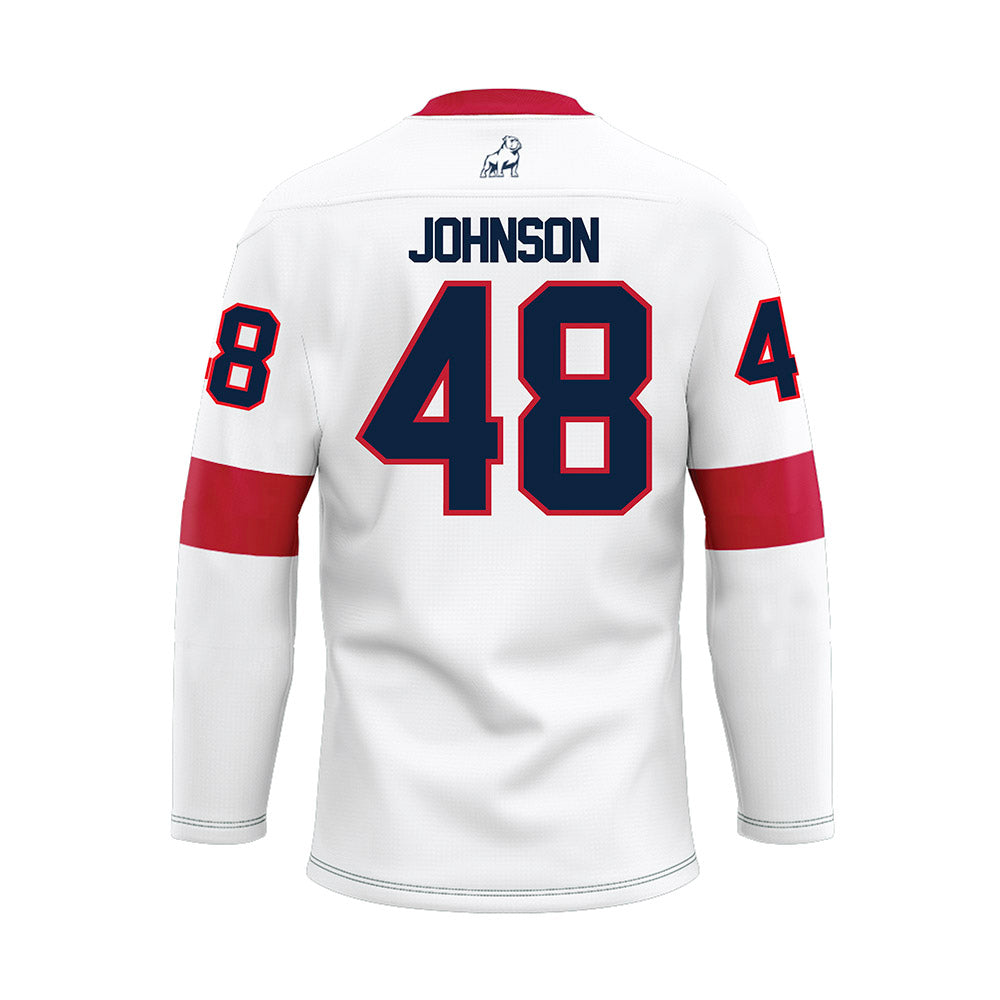 Samford - NCAA Football : Jacob Johnson - White Hockey Jersey-1