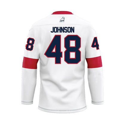 Samford - NCAA Football : Jacob Johnson - White Hockey Jersey-1