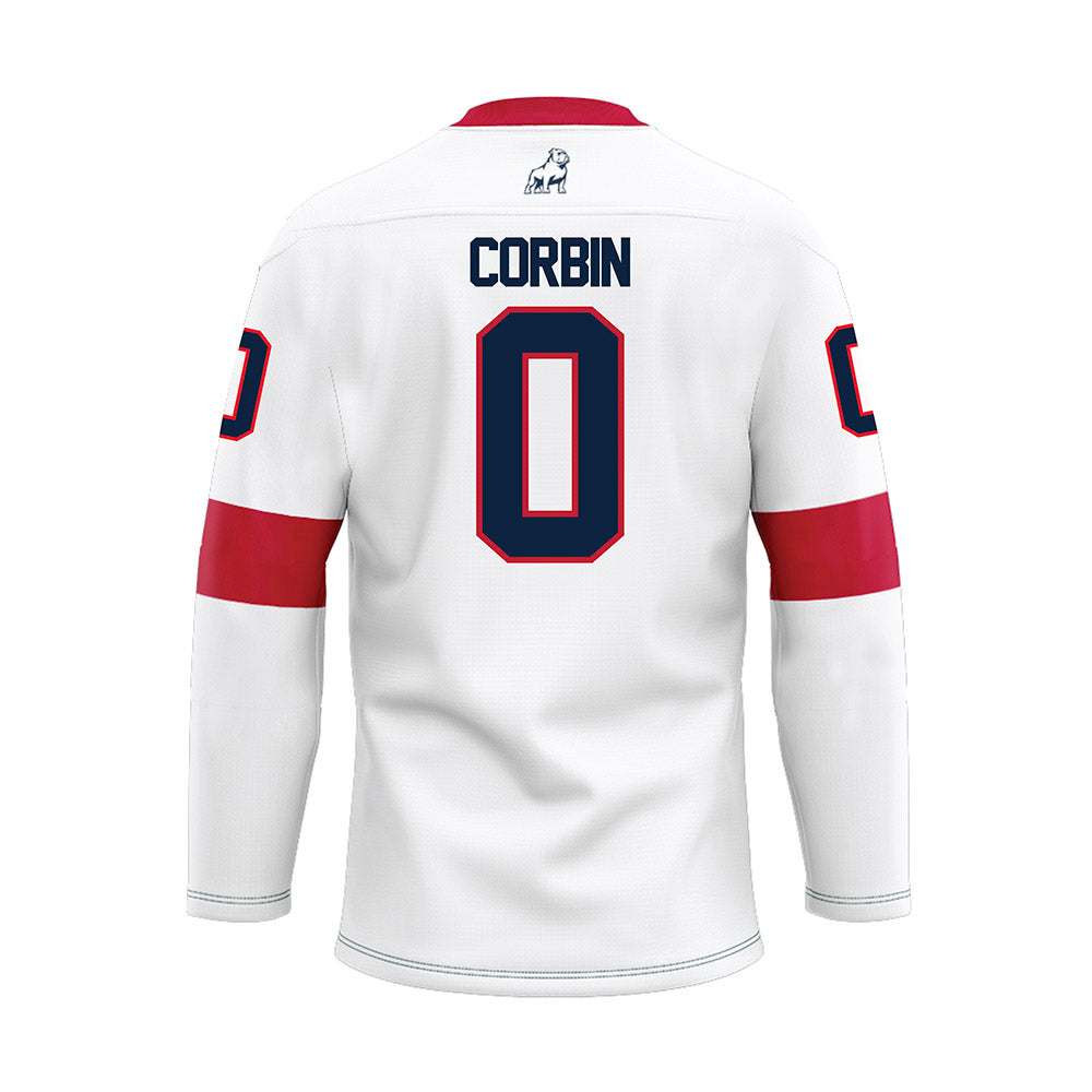 Samford - NCAA Football : Key Corbin - White Hockey Jersey-1