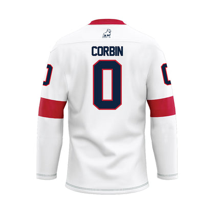Samford - NCAA Football : Key Corbin - White Hockey Jersey-1