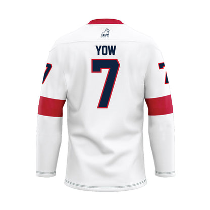 Samford - NCAA Football : Kerrell Yow - White Hockey Jersey-1