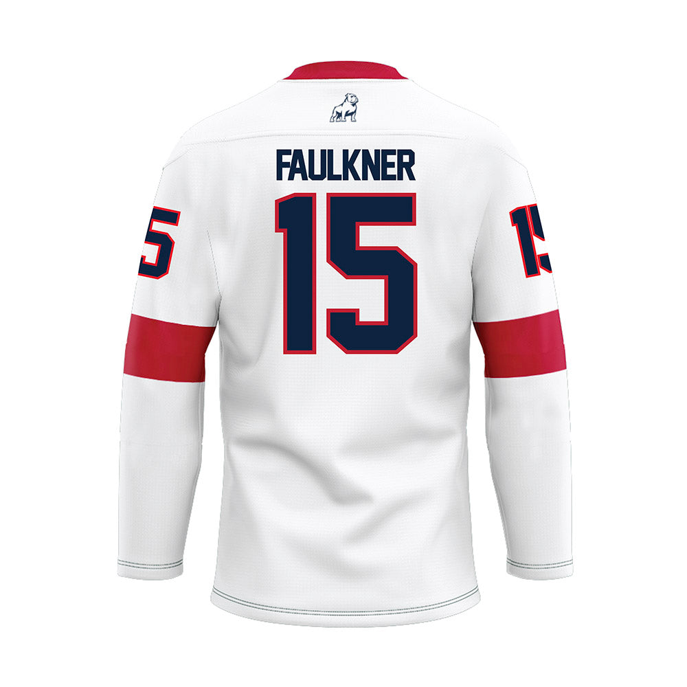 Samford - NCAA Men's Basketball : Dylan Faulkner - White Hockey Jersey-1