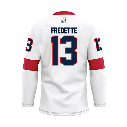 Samford - NCAA Baseball : Michael Fredette - White Hockey Jersey-1