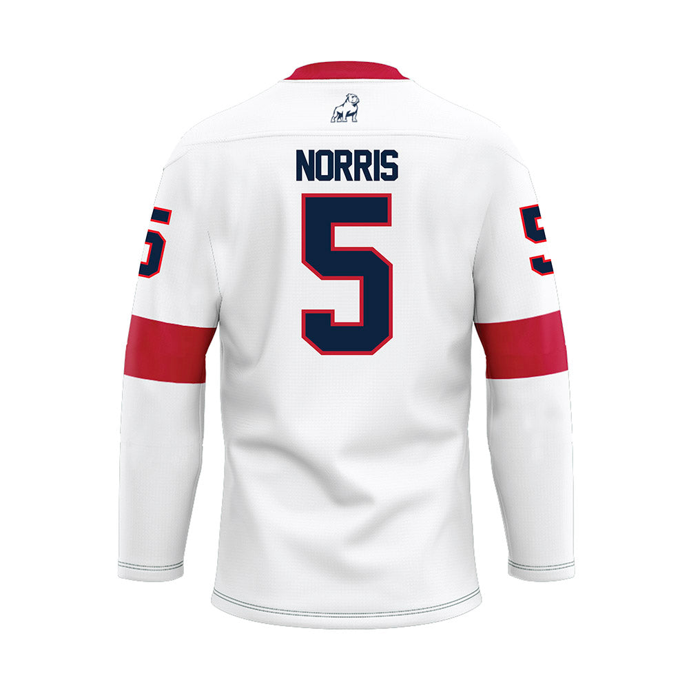 Samford - NCAA Men's Basketball : Cade Norris - White Hockey Jersey-1