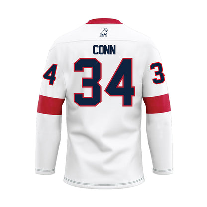 Samford - NCAA Football : Spencer Conn - White Hockey Jersey-1